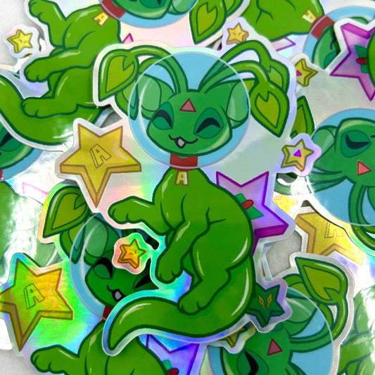Alien Cat Vinyl Sticker