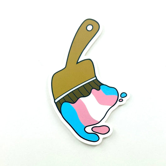 Trans Paintbrush Sticker